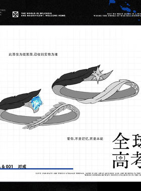 全球高考小说周边饰品戒指勋章