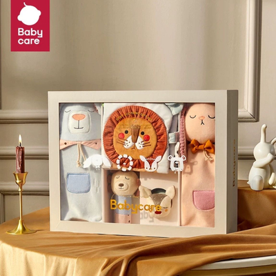 babycare新生儿安抚礼盒宝宝手偶见面礼满月礼物婴儿睡眠玩偶玩具