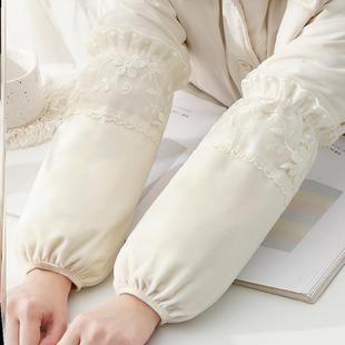 袖套女款工作套袖护袖2025新款衣袖头长款金丝绒红色防脏家务女式