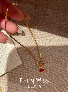 S925纯银新年红坠亮蛇骨爱心手链