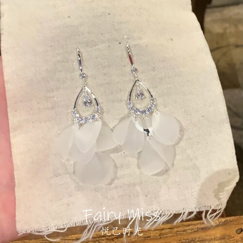 白雪公主梦幻森系耳环春夏拍照风