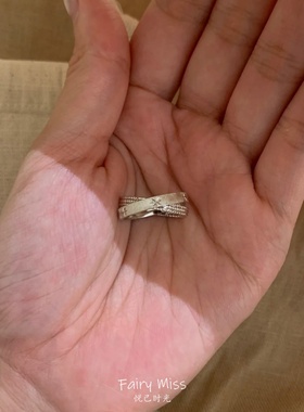 水星记小双环戒指简约双层星星戒