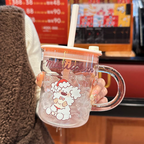 玻璃杯高颜值带把手耐高温水杯