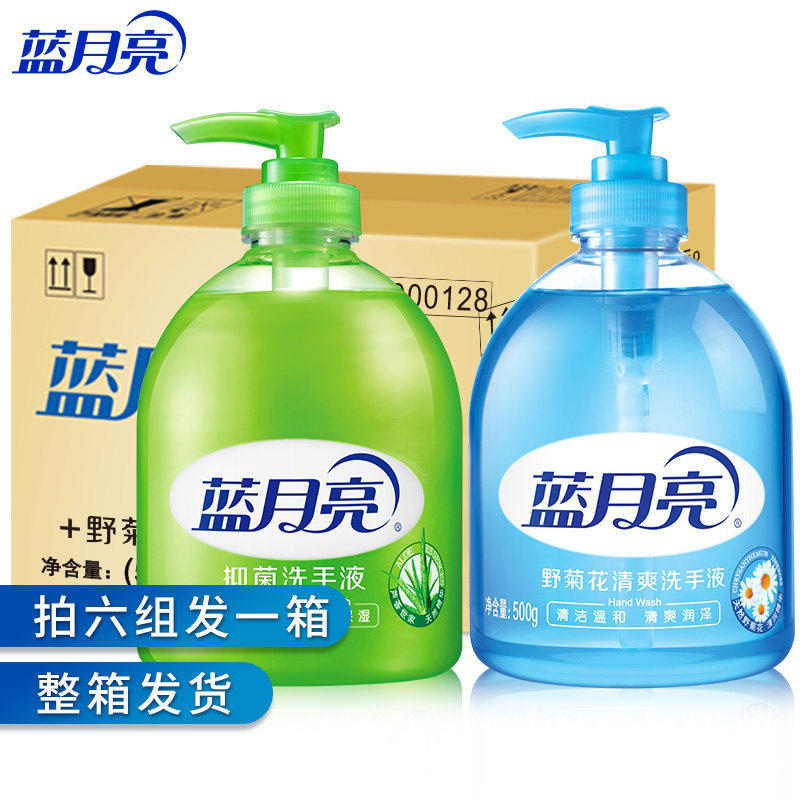 【拍6组整箱发】蓝月亮抑菌洗手液2瓶温和家用整箱家庭装囤货正品