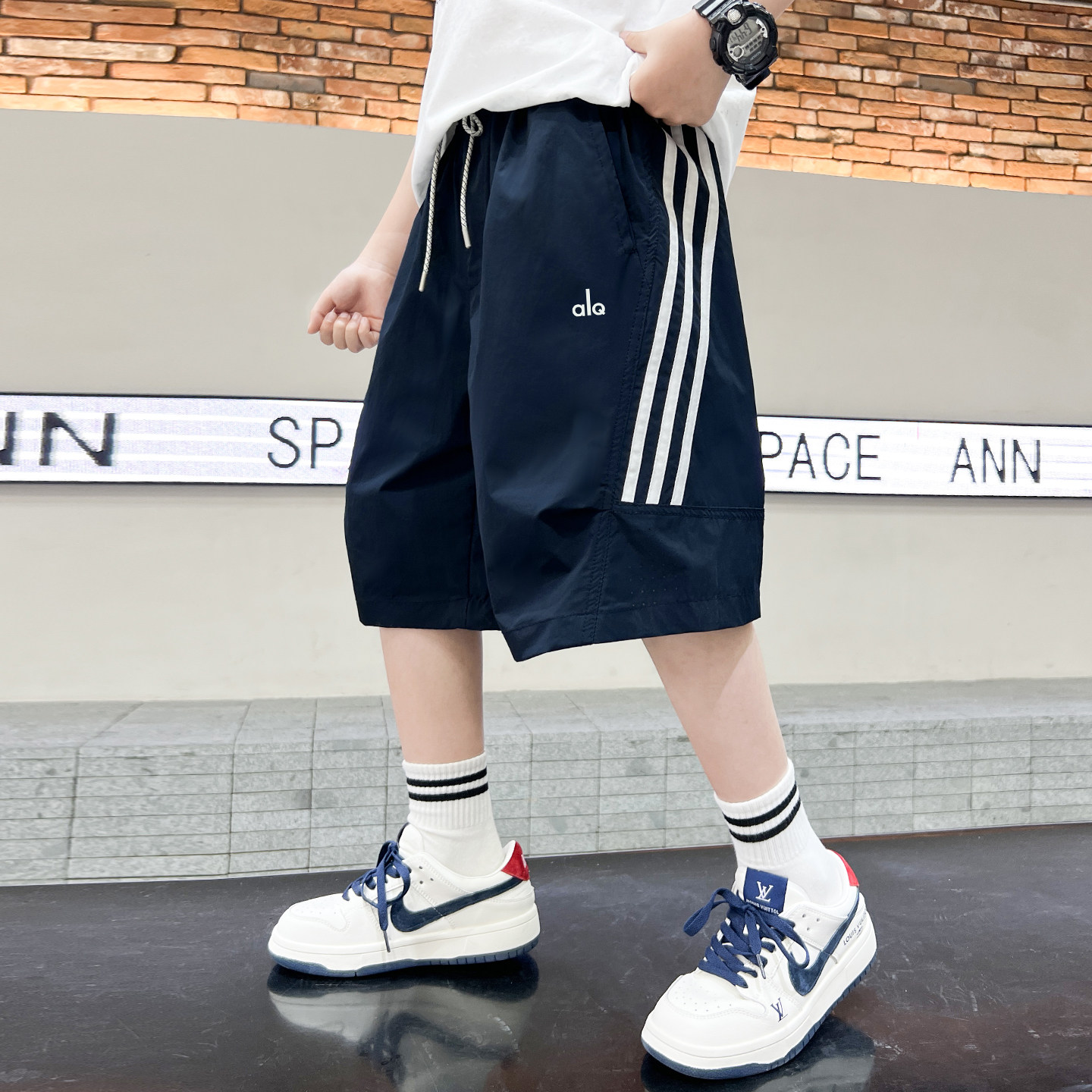 男童裤子夏季2026新款中大童薄款短裤儿童运动七分裤休闲速干炸街