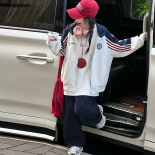 女童外套春秋款2026新款洋气儿童春装卫衣中大童春季运动休闲套装