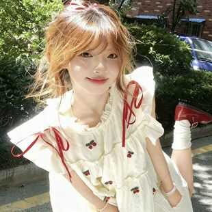 女童白色连衣裙樱桃刺绣2026新款儿童大童女装夏季裙子夏装高级感