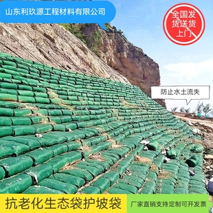 生态袋护坡草籽袋边坡防护绿化河道防汛环保土工山坡植生袋挡土袋
