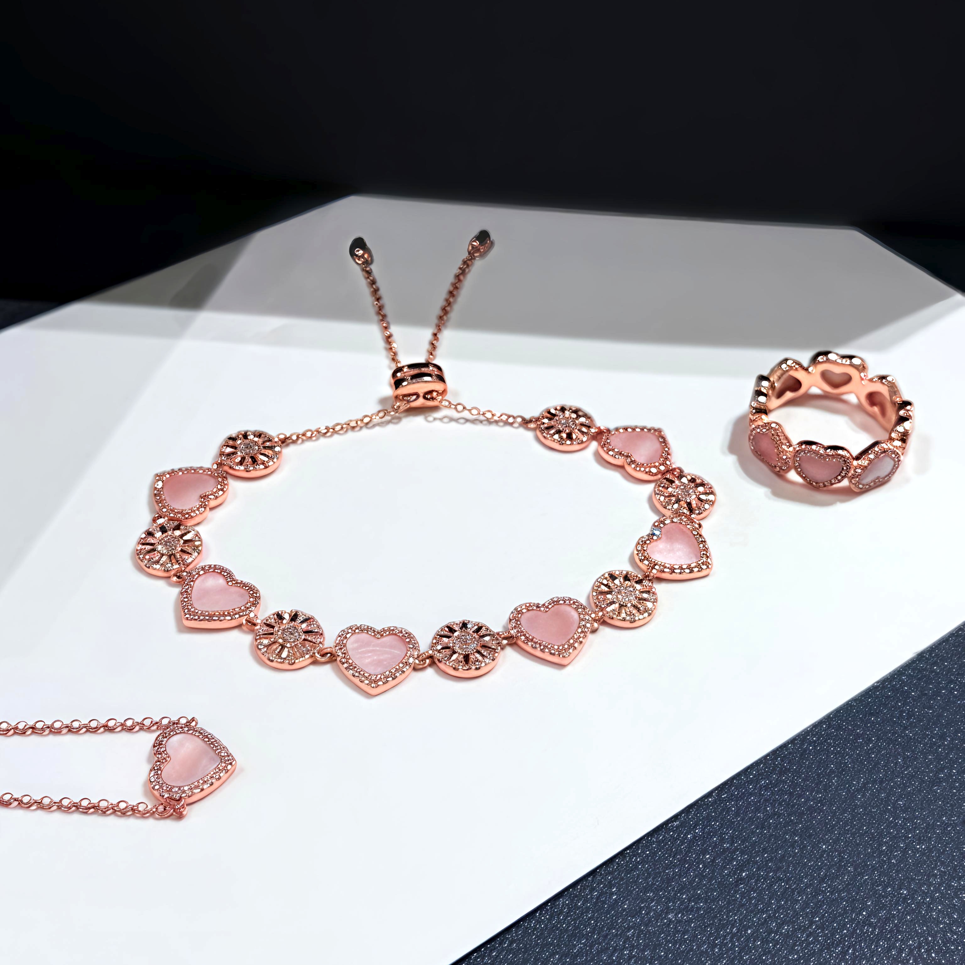 粉贝母系列可调节手链