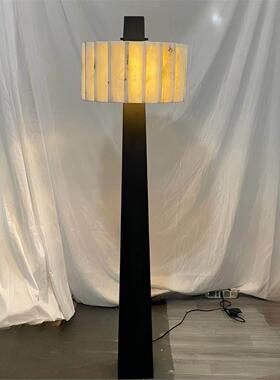 西班牙云石天然雪花石设计师落地灯客厅书房奢华别墅样板房落地灯