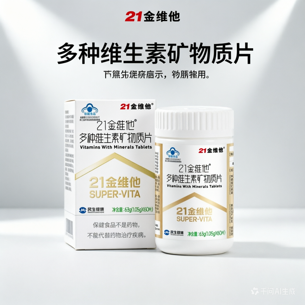 正品21金维他多种维生素矿物质片男女通用60片钙铁锌硒复合维生素