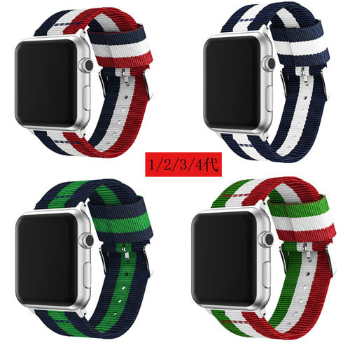 applewatchS10帆布尼龙条纹表带
