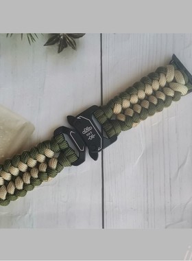 手工定制表带适用三星gearS2s3华为GT 荣耀 华米编织伞绳定做定做