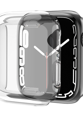 适用苹果手表applewatch 9透明表壳防摔iwatch87654321代SE保护套