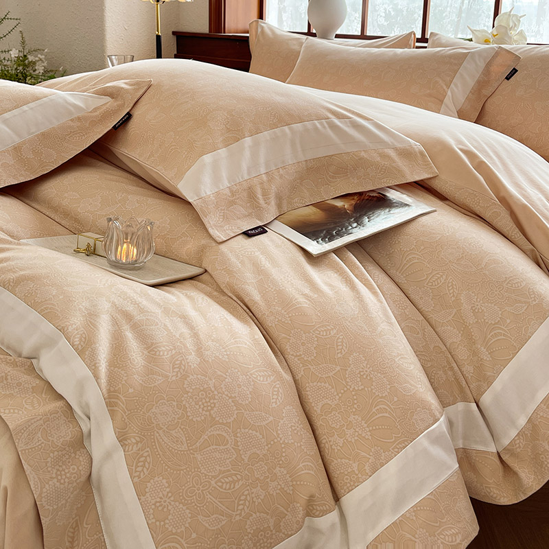 高端秋冬A类200支加厚纯棉四件套全棉磨毛被套床笠高级感床上用品