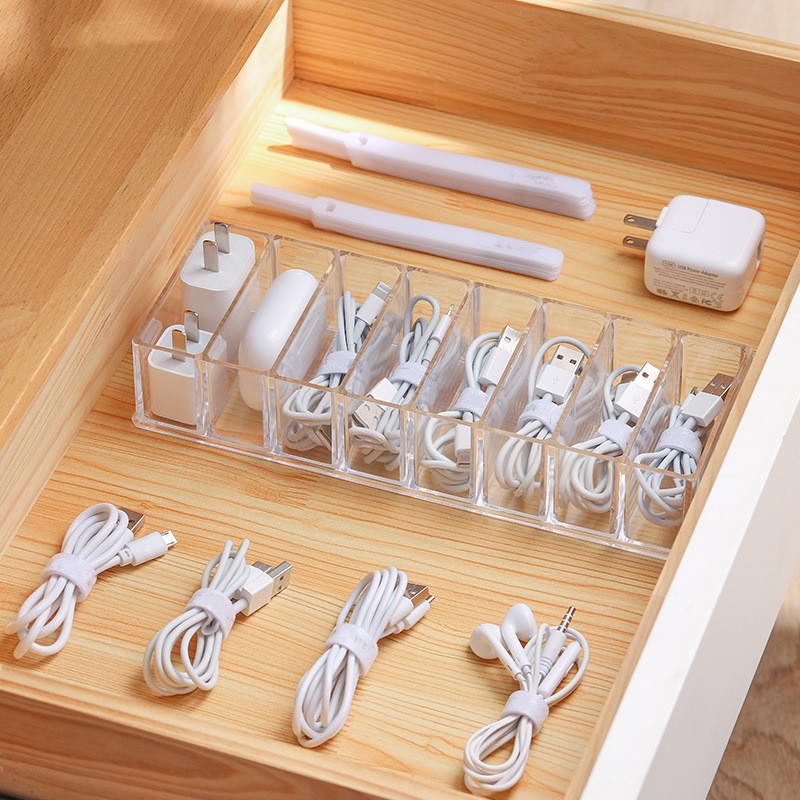 魔术贴耳机数据线收纳扣充电线整理捆绑扎带电脑线束绕线理线器