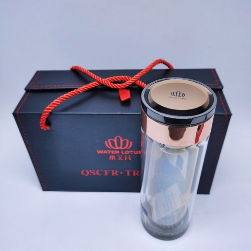 水芙蓉双层水晶玻璃杯车载商务水杯280ml