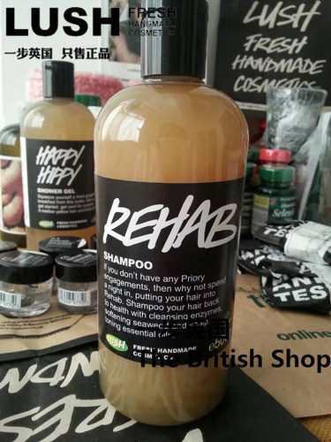 现货 英国LUSH 杂果宾治洗发水Rehab无硅修复控油 500g