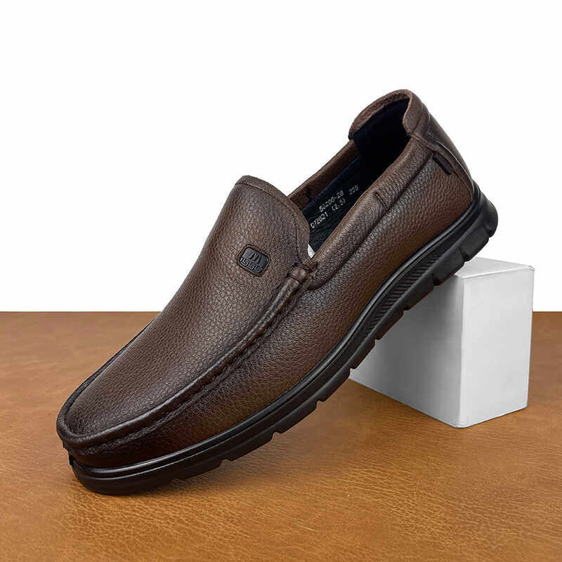 休闲皮鞋男2025秋季新款一脚蹬羊皮皮鞋商务软底套脚舒适驾车男鞋,流行男鞋,休闲皮鞋,淘宝优惠券,粉丝福利购,淘宝优惠卷