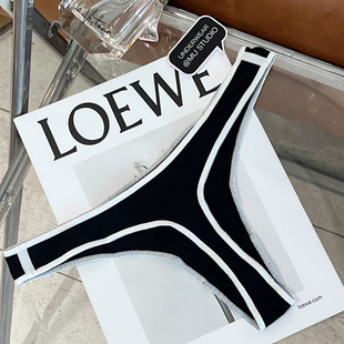 纯欲瑜伽健身透气无痕性感大码 拼色 女撞色简约透气时尚 纯棉丁字裤