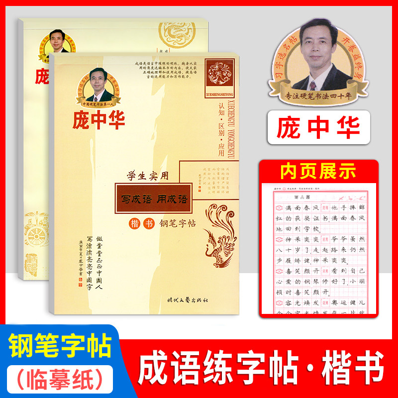 庞中华楷书成语填空 写成语用成语钢笔字帖成人练字帖楷书字帖初学者