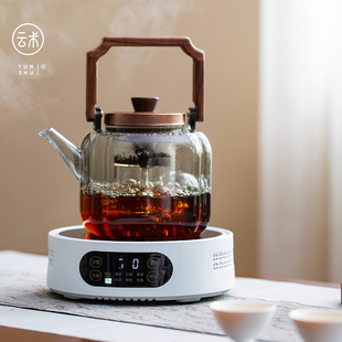 家用电陶炉茶炉玻璃煮茶壶烧水泡茶壶大功率煮茶器套装 云术