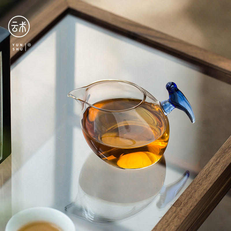 云术创意玻璃公道杯透明彩色茶海倒茶公杯分茶器高档匀杯功夫茶具