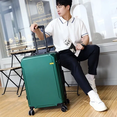 鲨鱼袋鼠行李箱男女铝框拉杆箱20寸万向轮旅行箱密码皮箱24寸