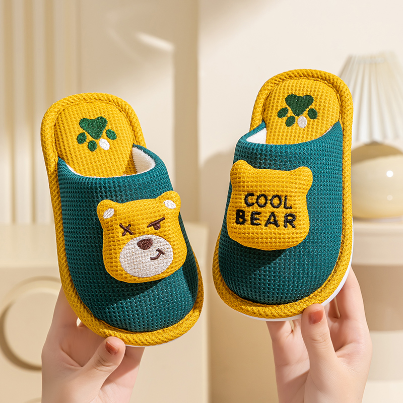 棉拖鞋保暖卡通春秋儿童亲子