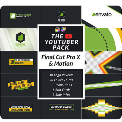 社交网络视频包装套件 Final Cut Pro X 插件