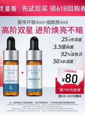 UFACE氨甲环酸+烟酰胺高阶双星套装传明酸面部湿敷淡色沉体验礼