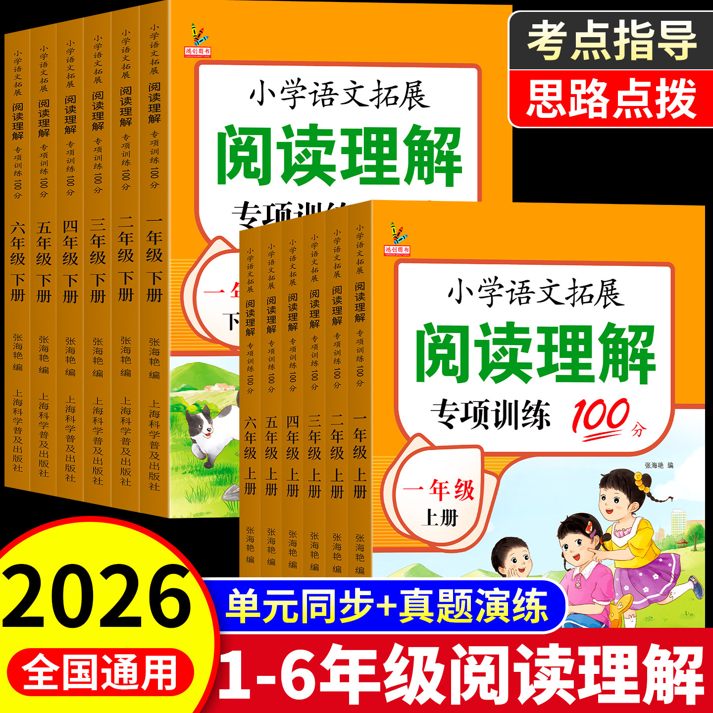 新版阅读理解专项训练书一年级二年级三四五六年级下册人教版小学生语文拓展阅读理解训练100分12-3-4-5-6年级上册阅读真题同步