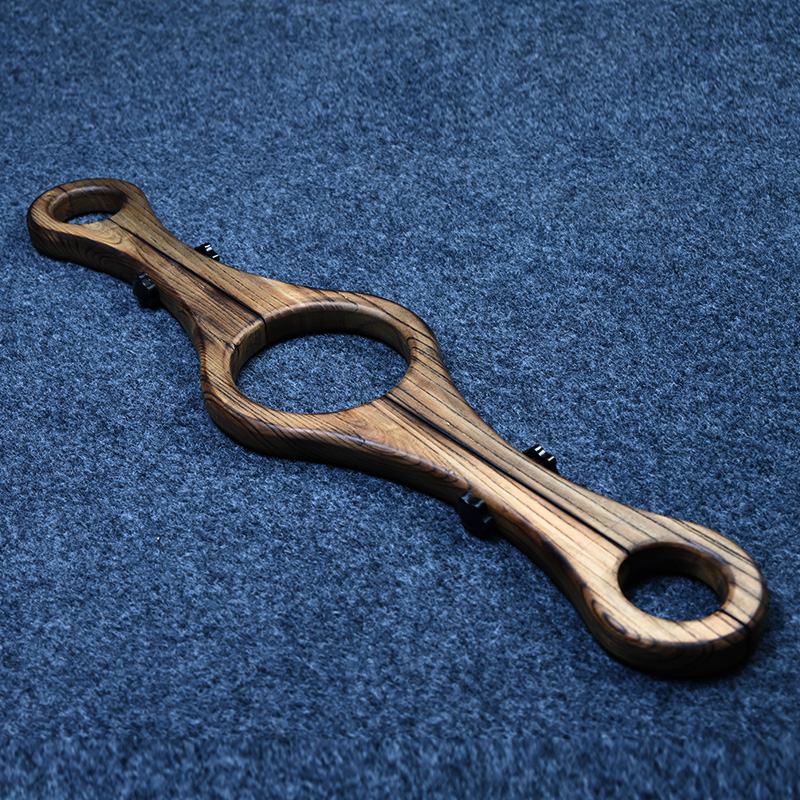 欧式三环颈手枷实木工艺品调教室道具