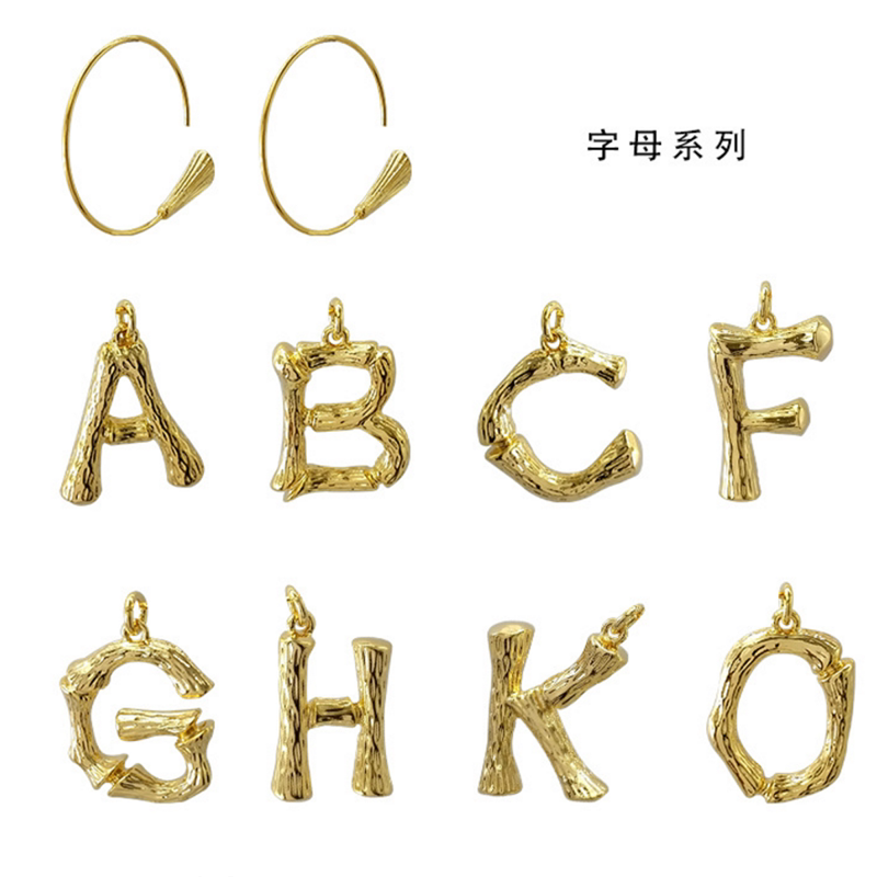 y80两戴 流苏耳环女欧美26个字母吊坠圆圈个性金属耳圈夸张百搭款