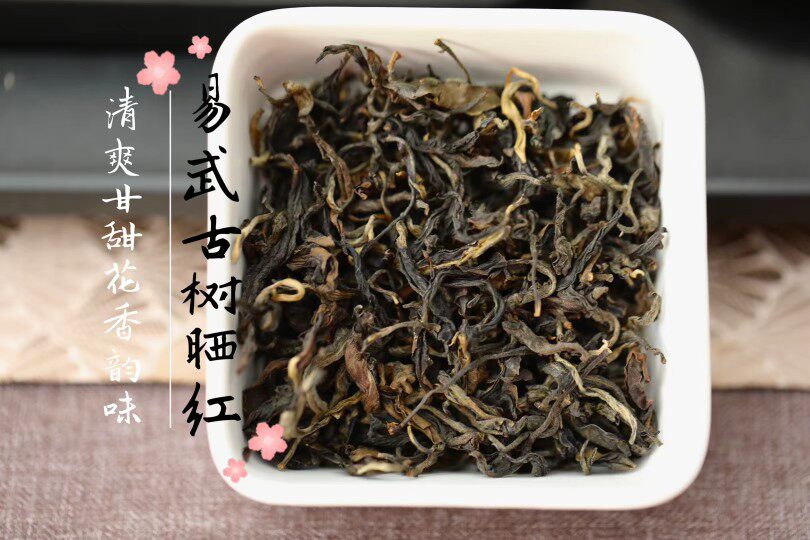 易武野生古树晒红茶甜柔耐喝2023年云南滇红春茶花果香散装茶叶