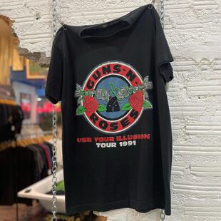 Guns N'Roses枪炮与玫瑰摇滚乐队Vintage复古高街重磅纯棉短袖T恤