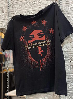 Rage Against The Machine愤怒机器乐队美式复古短袖T恤男女同款