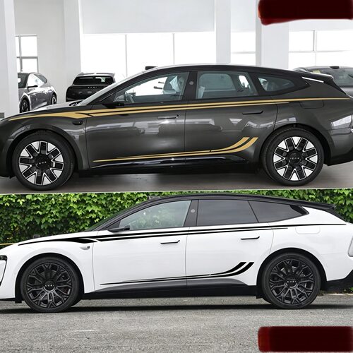 适用奥迪E5 Sportback车贴拉花个性车身腰线改装贴纸侧裙装饰贴画