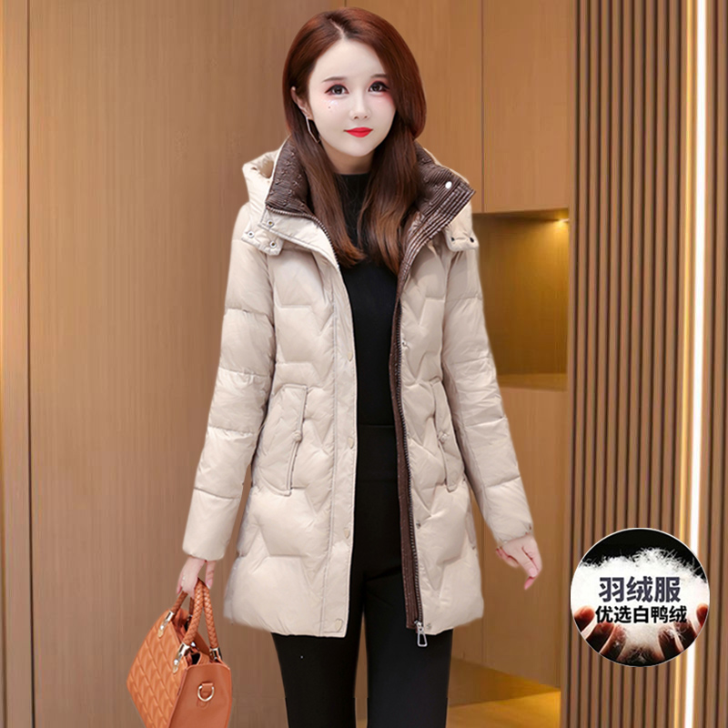 中款免洗九江羽绒服女冬装时尚洋气高端品牌妈妈流行爆款欧货外套