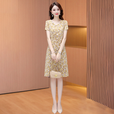 十三行小个子a字连衣裙夏2025新款高端奢华品牌气质修身棉绸旗袍
