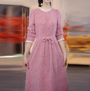 连衣裙2025新款女春秋款长袖高档品牌轻奢高级感妈妈洋气碎花裙子