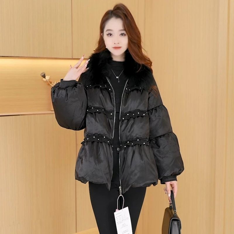 2025新款今年流行爆款冬白鸭绒羽绒服百搭时尚气质休闲保暖外套女