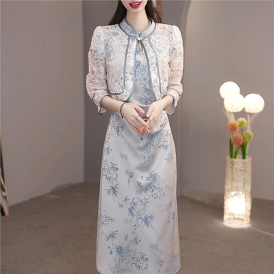 连衣裙2025新款今年流行爆款图片色套裙优雅时尚减龄休闲显瘦夏季