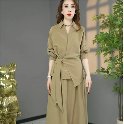 连衣裙2025新款今年流行爆款两件套设计师轻奢法式洋气两件套套装