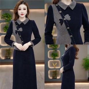 连衣裙2025新款今年流行爆款冬季显瘦气质时尚减龄修身收腰打底裙