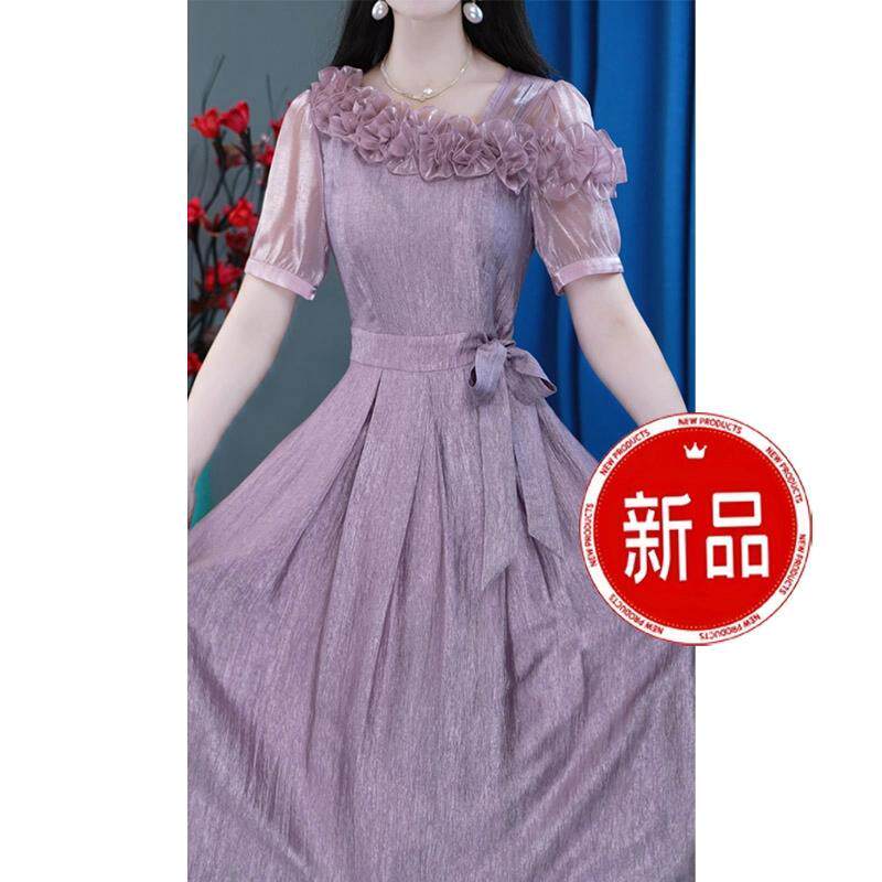 连衣裙2025新款今年流行爆款收腰复古夏季气质显瘦时尚洋气中长款