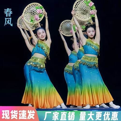 傣族春风舞蹈服孔雀舞