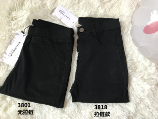 可儿哆哆裤子女薄款黑色不起球不抽丝紧身高腰显瘦小脚铅笔裤