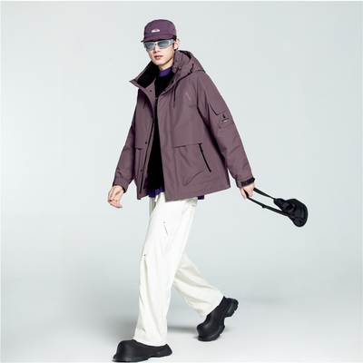 情侣脱卸和面派克羽绒服旧翻新