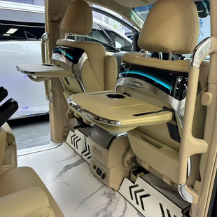 适用20/30/40系埃尔法威尔法LM折叠小桌板带收纳脚踏角度调节餐桌